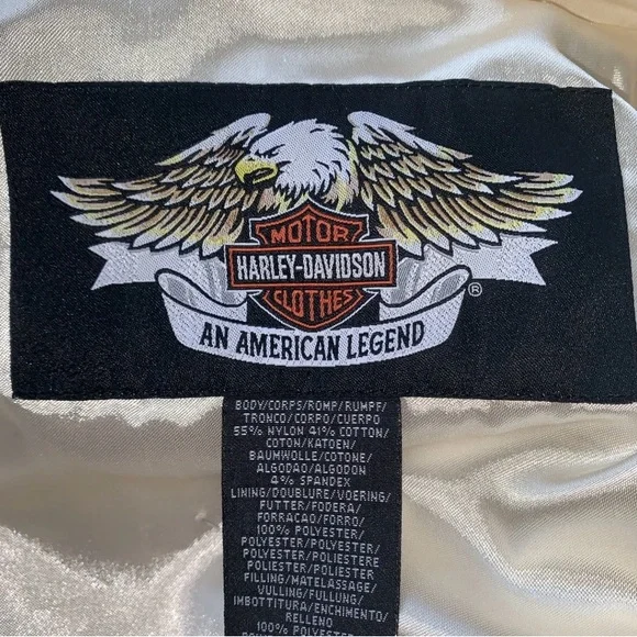 Harley-Davidson Women's Off-White Quilted Puffer Jacket - Picture 3 of 8